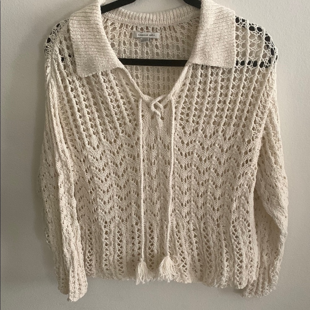 Cream Knit Women's Sweater from AE